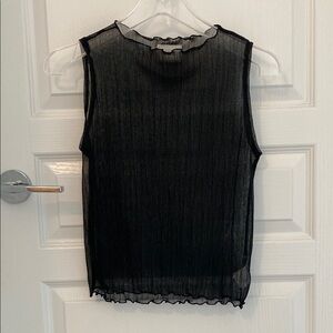 Sheer Black Sleeveless Top